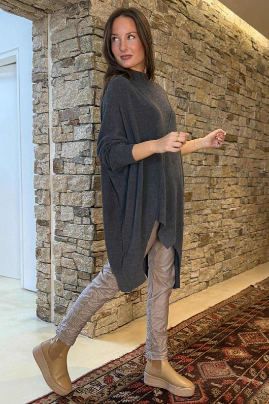 Paloma Oversized Grunge Knit Charcoal